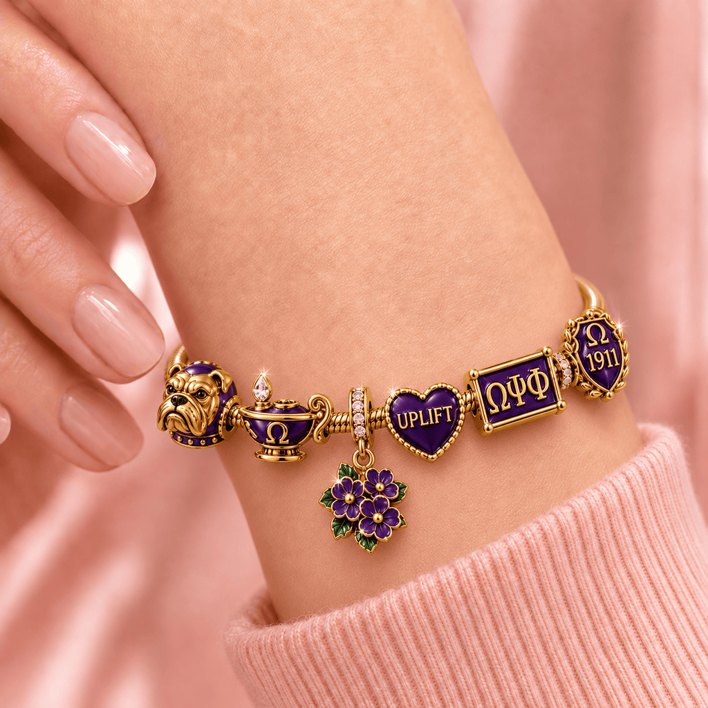 OMPP Rose Gold Charm Bracelet Set TMH