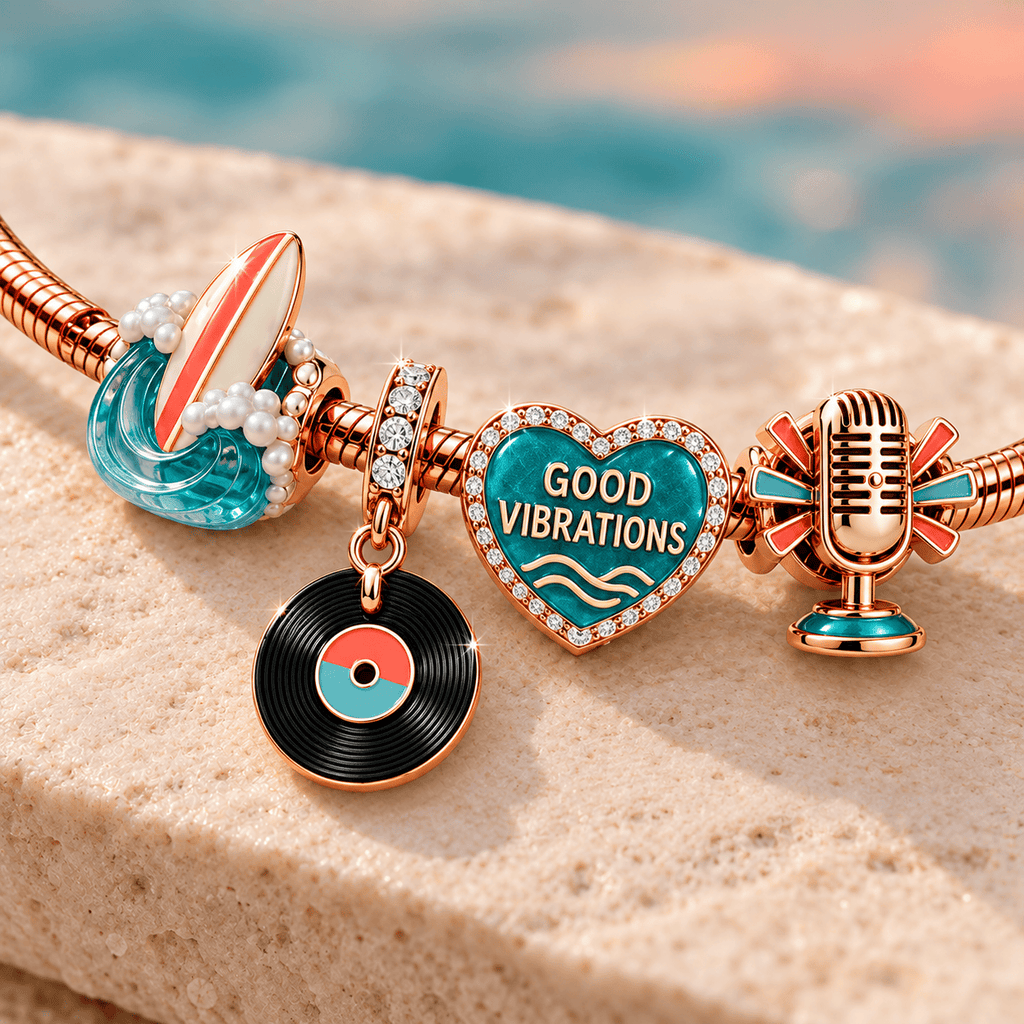TBY Rose Gold Charm Bracelet Set TMH