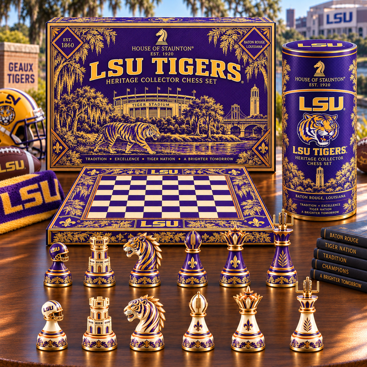 Premium LSUT Chess Set NHVH