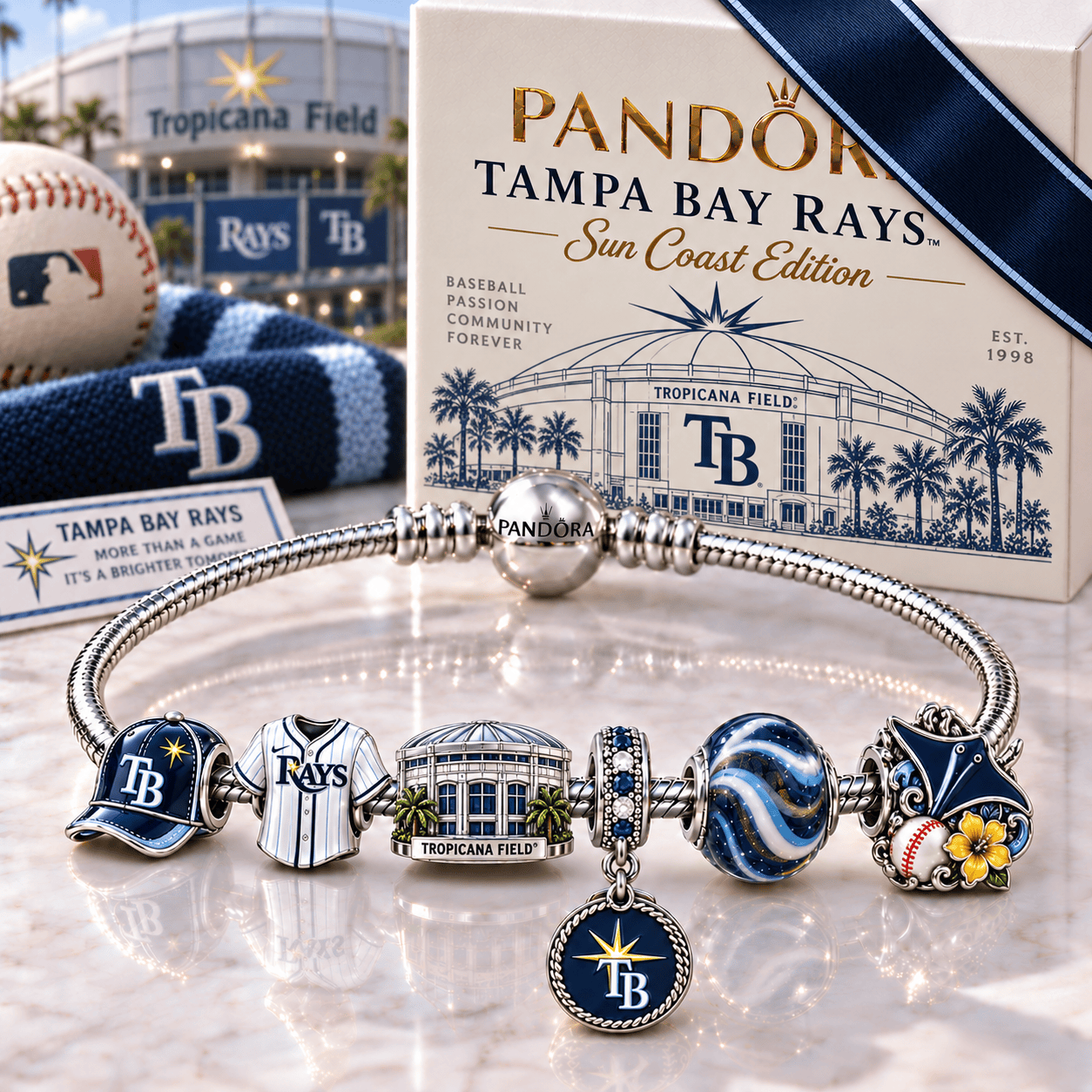 TPBR Silver Charm Bracelet Set NHVH