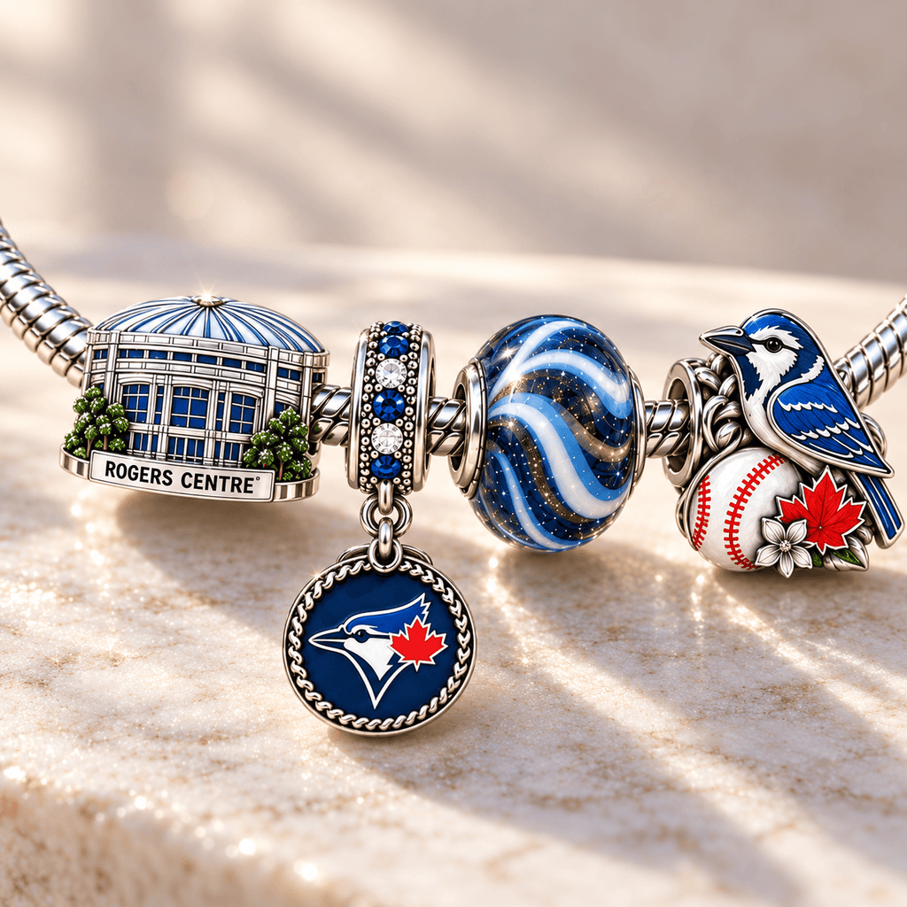 TBJ Silver Charm Bracelet Set NHVH