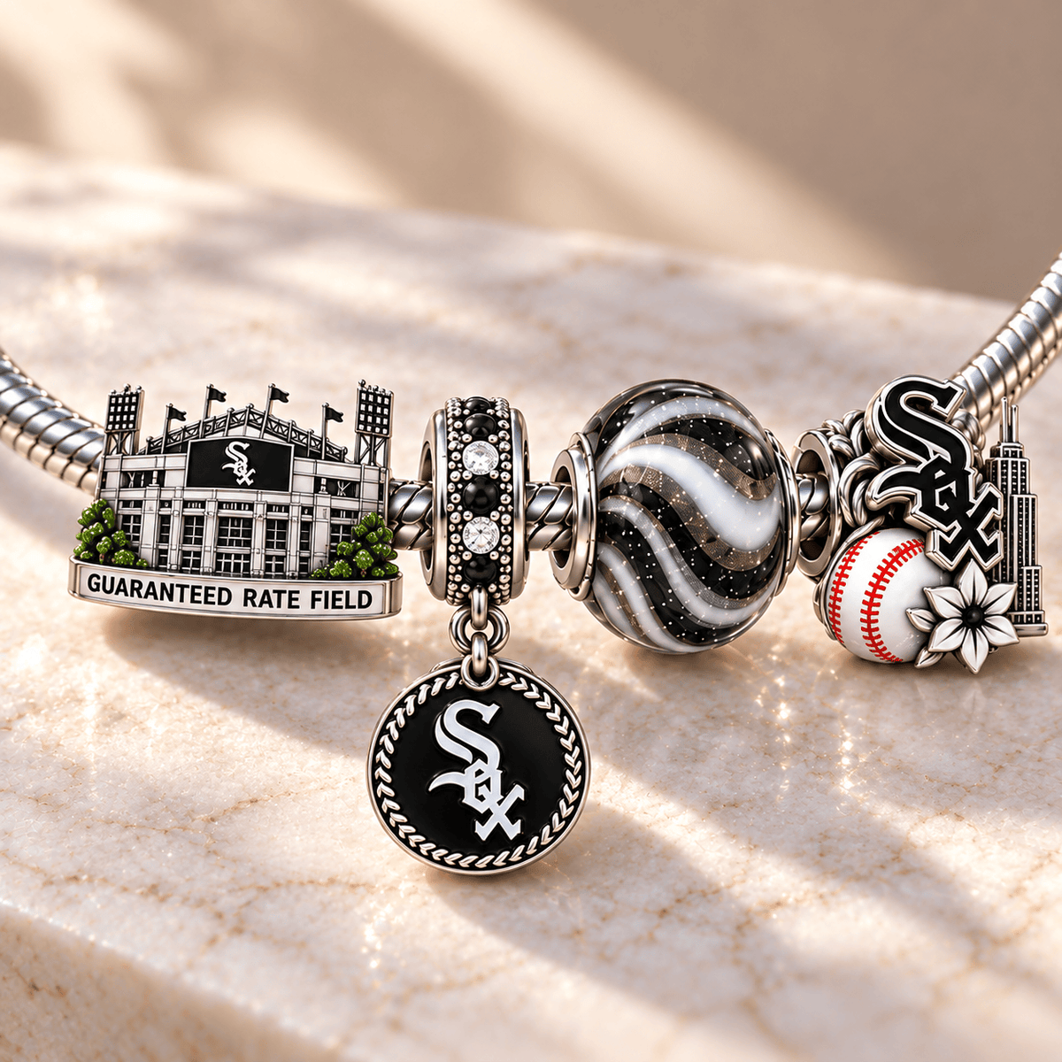 CWS Silver Charm Bracelet Set NHVH