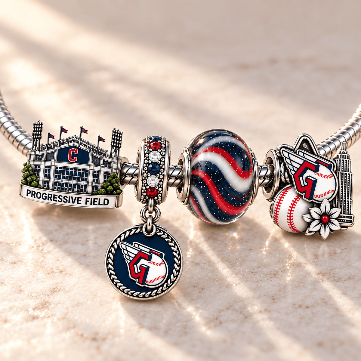 CLG Silver Charm Bracelet Set NHVH