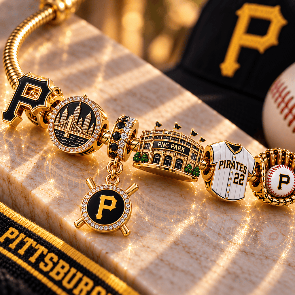 PITTS Gold Charm Bracelet Set NHVH