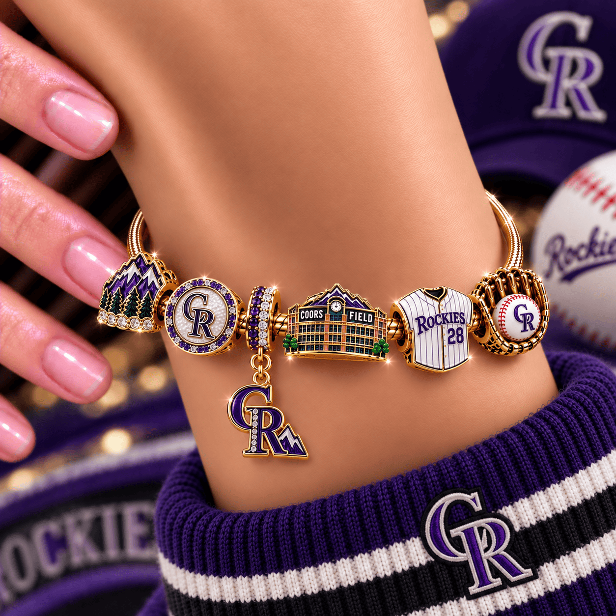 CLRDR Gold Charm Bracelet Set NHVH
