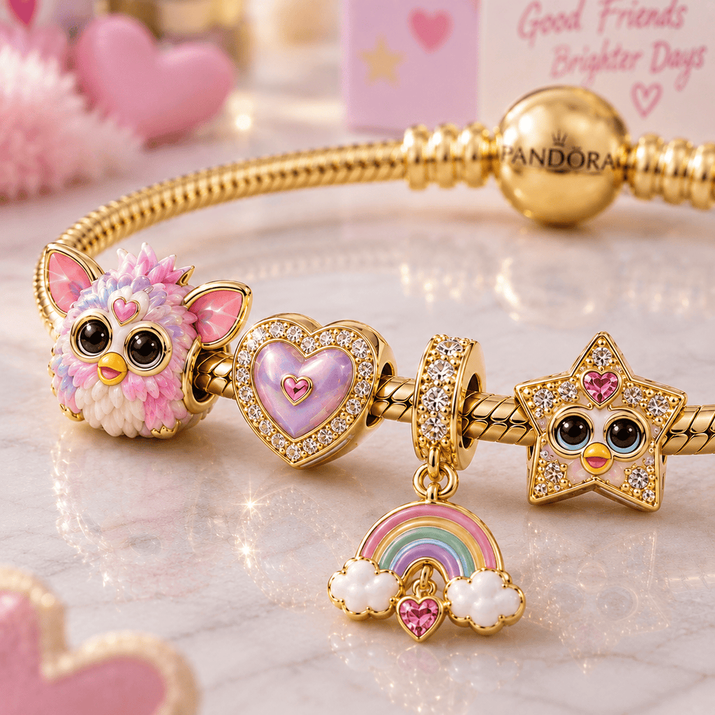 FURB Gold Charm Bracelet Set VTH