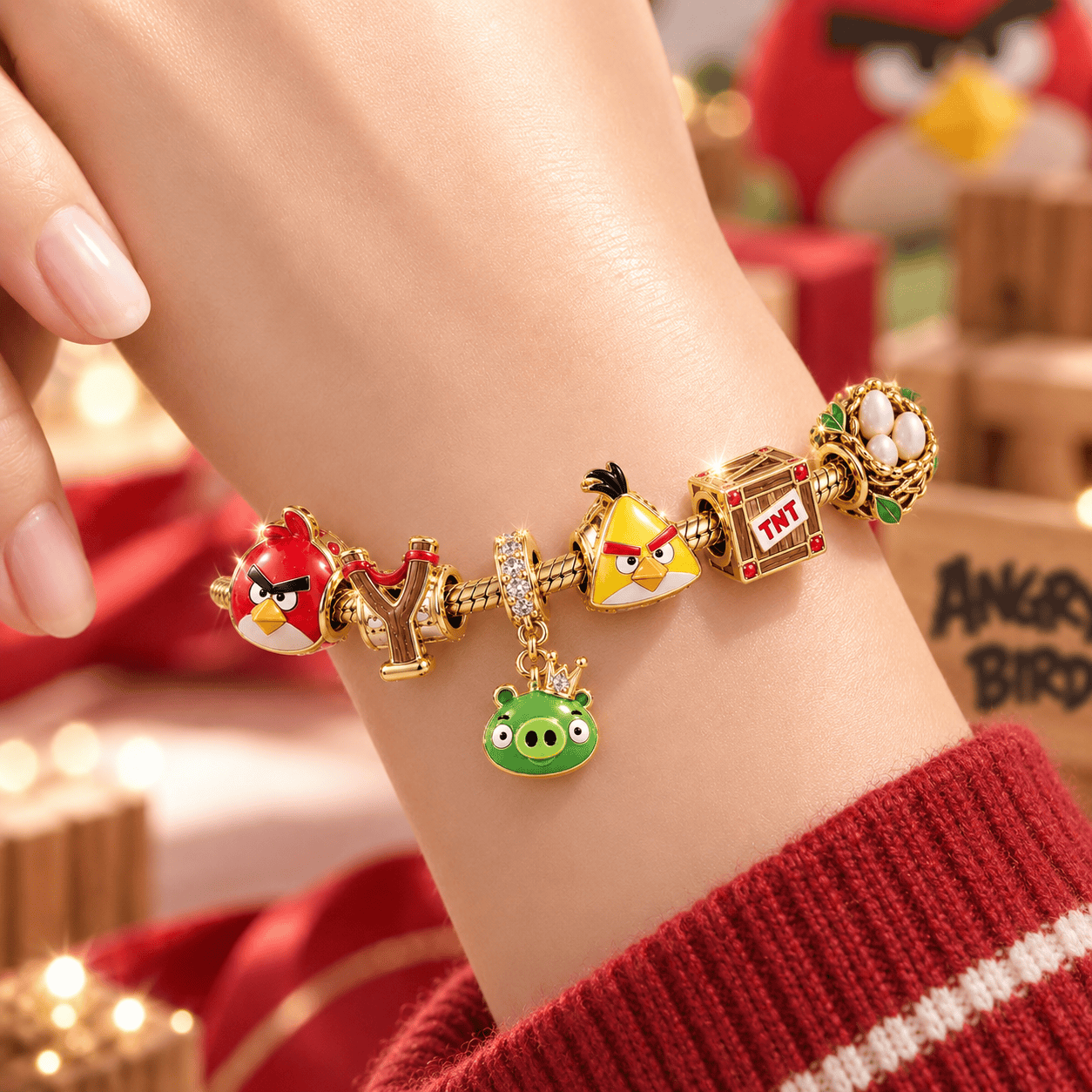TANBS Gold Charm Bracelet Set VTH