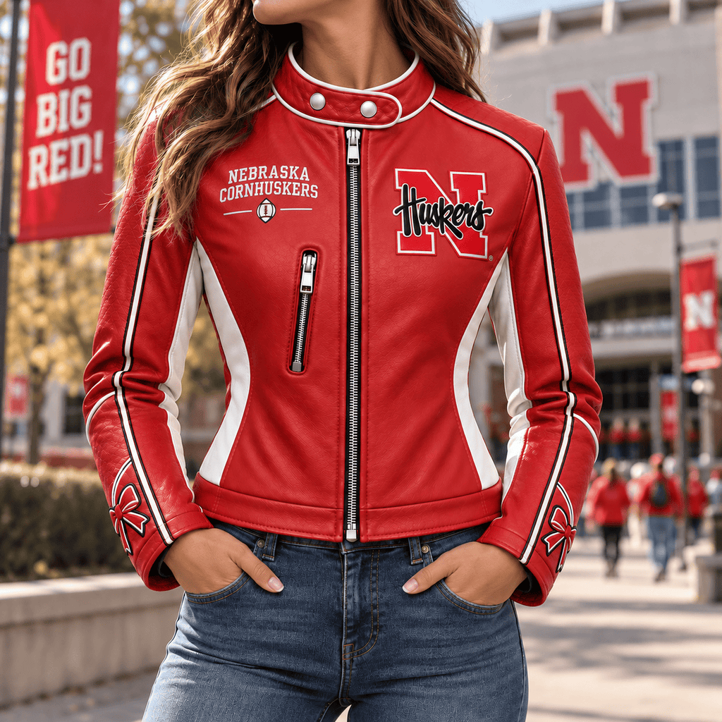 Premium NCH Cropped Leather Zipper Jacket PVNA