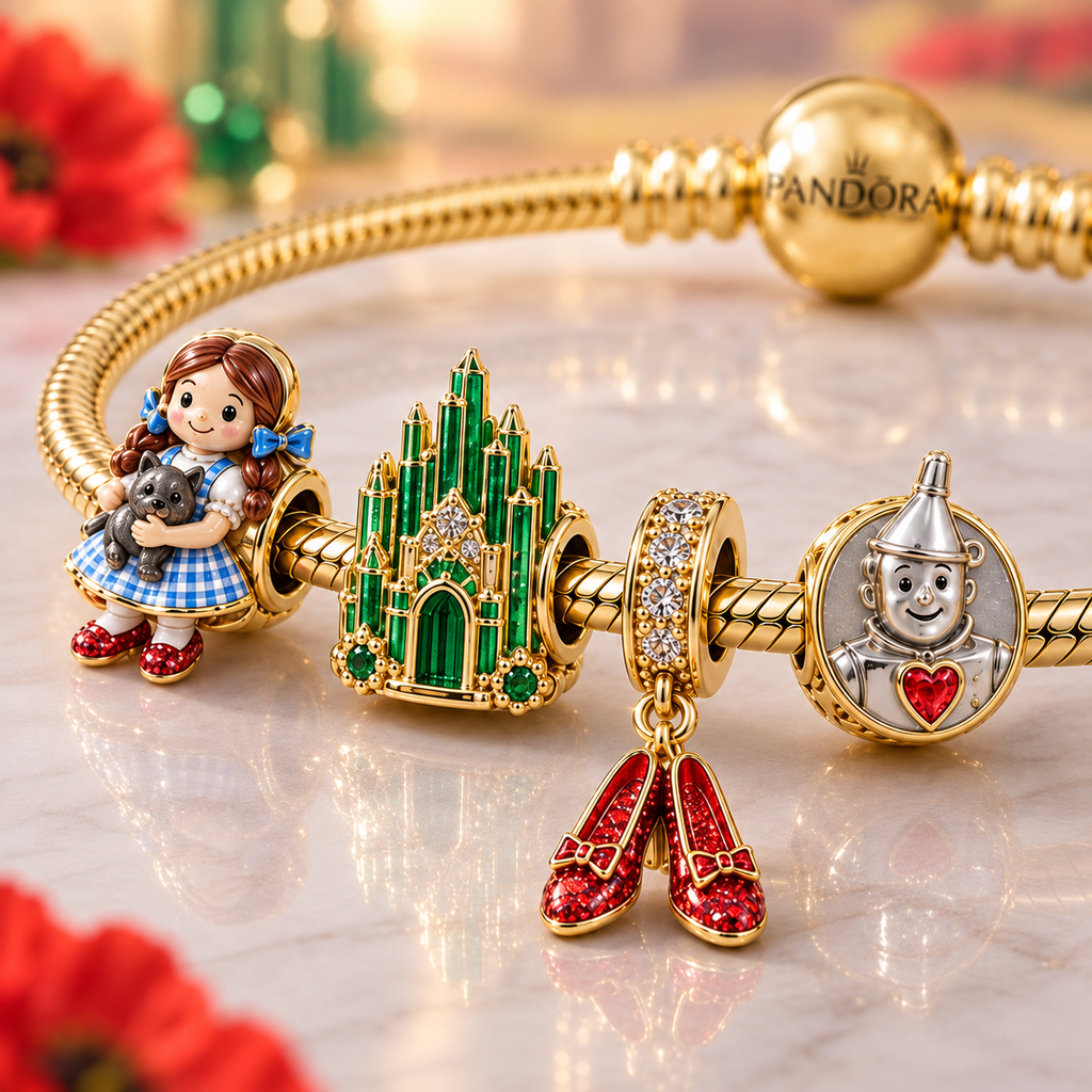TWOZ Gold Charm Bracelet Set VTH
