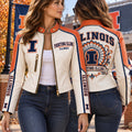 Premium IFI Cropped Leather Zipper Jacket PVNA