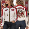 Premium WBG Cropped Leather Zipper Jacket PVNA
