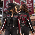 Premium SCG Cropped Leather Zipper Jacket PVNA