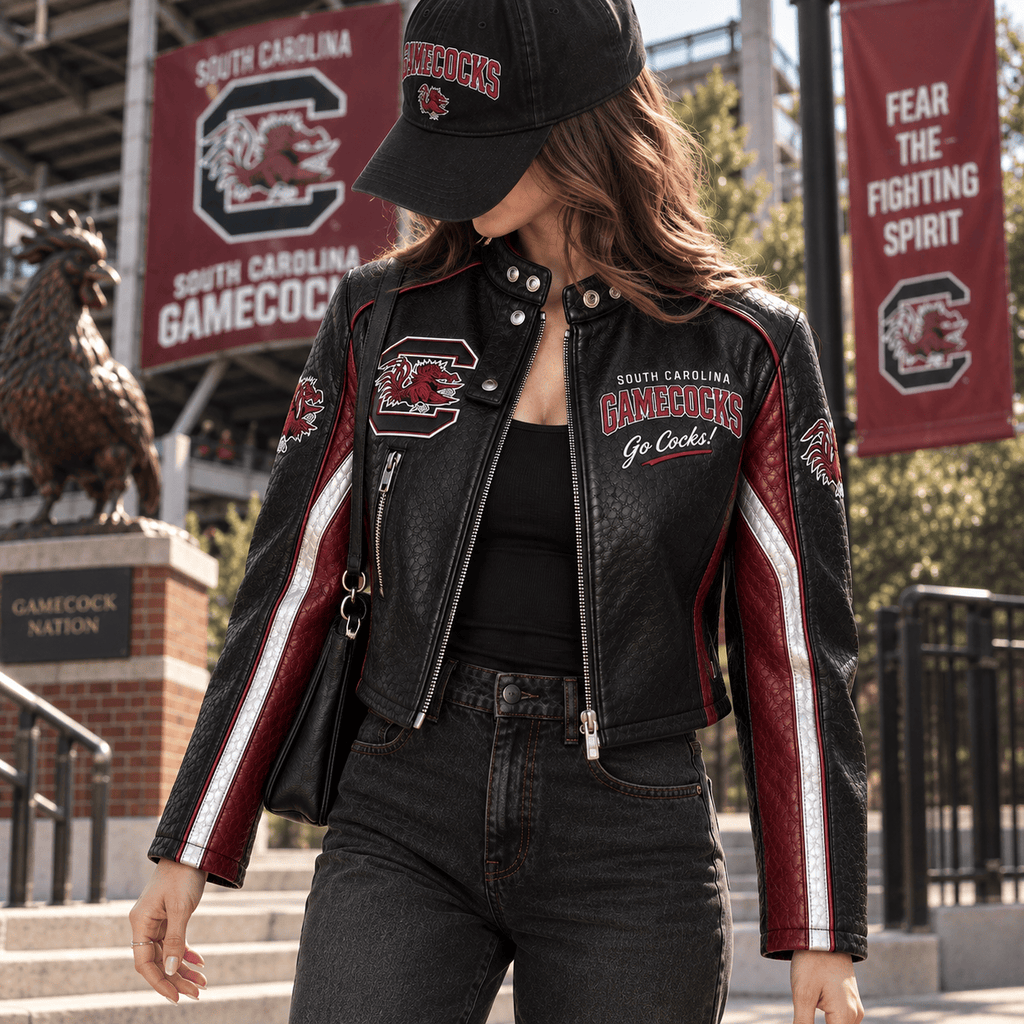 Premium SCG Cropped Leather Zipper Jacket PVNA