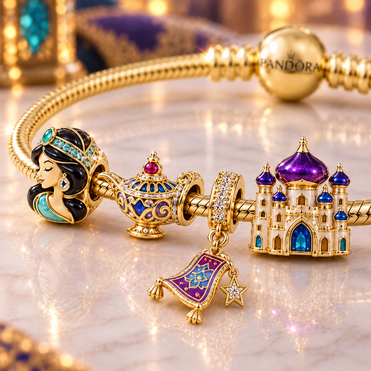 AATML Gold Charm Bracelet Set VTH