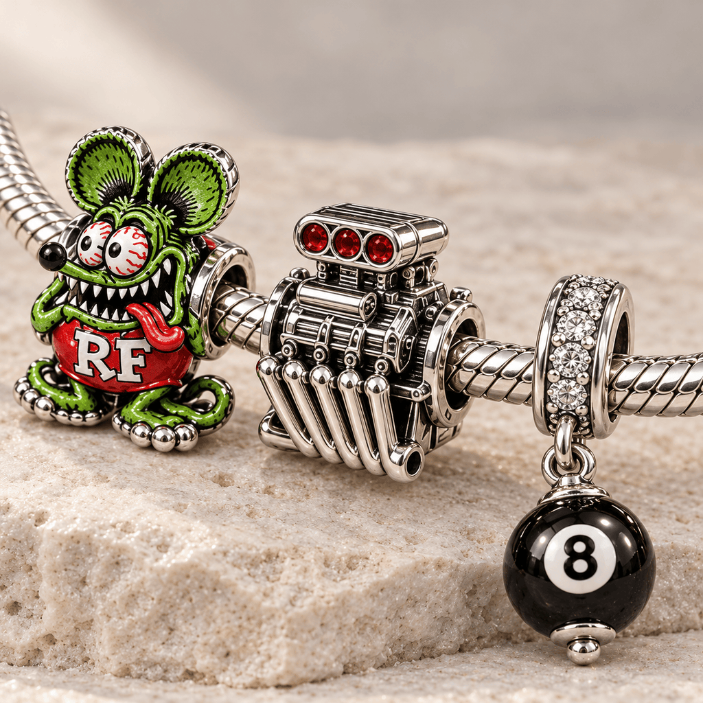 RFK Silver Charm Bracelet Set PTKL