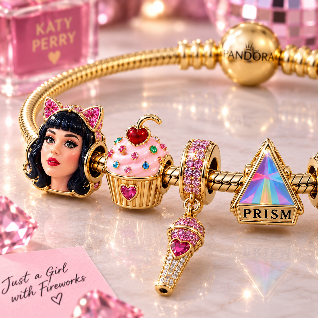 PKY Gold Charm Bracelet Set VTH