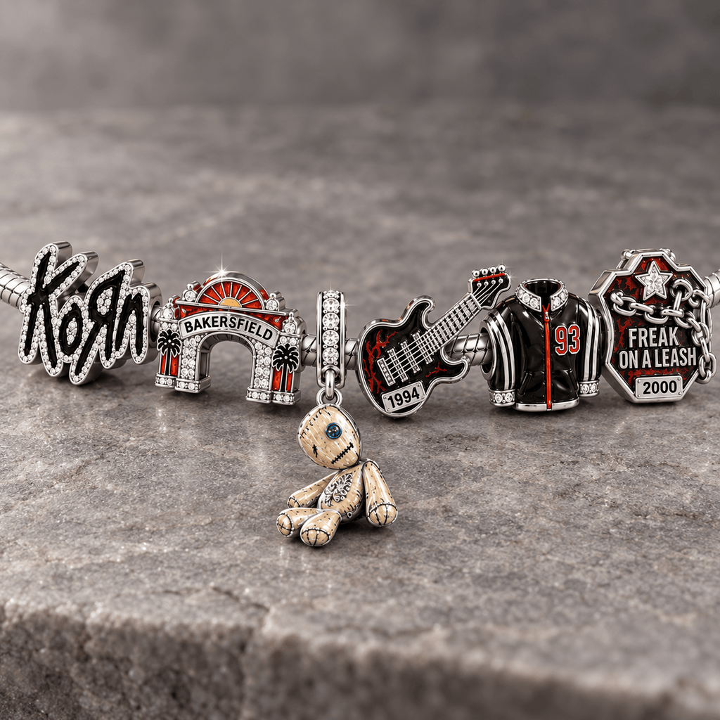 KRN Silver Charm Bracelet Set NTVA