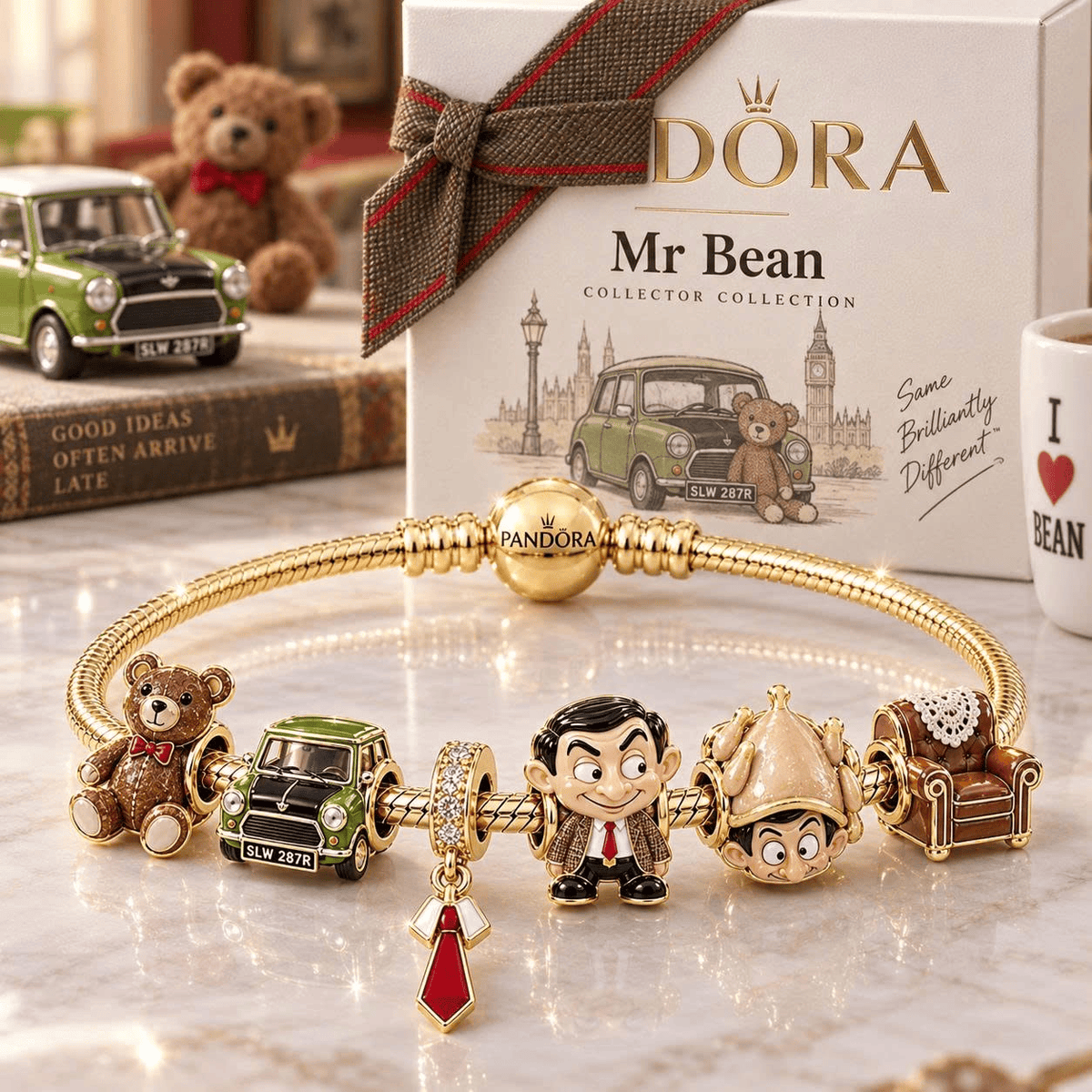 MRB Gold Charm Bracelet Set VTH