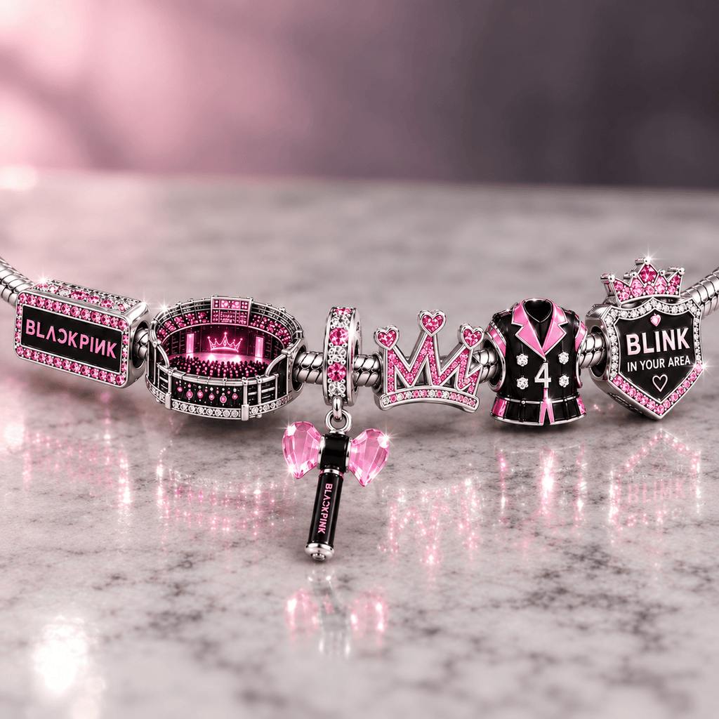 BLPK Silver Charm Bracelet Set NTVA