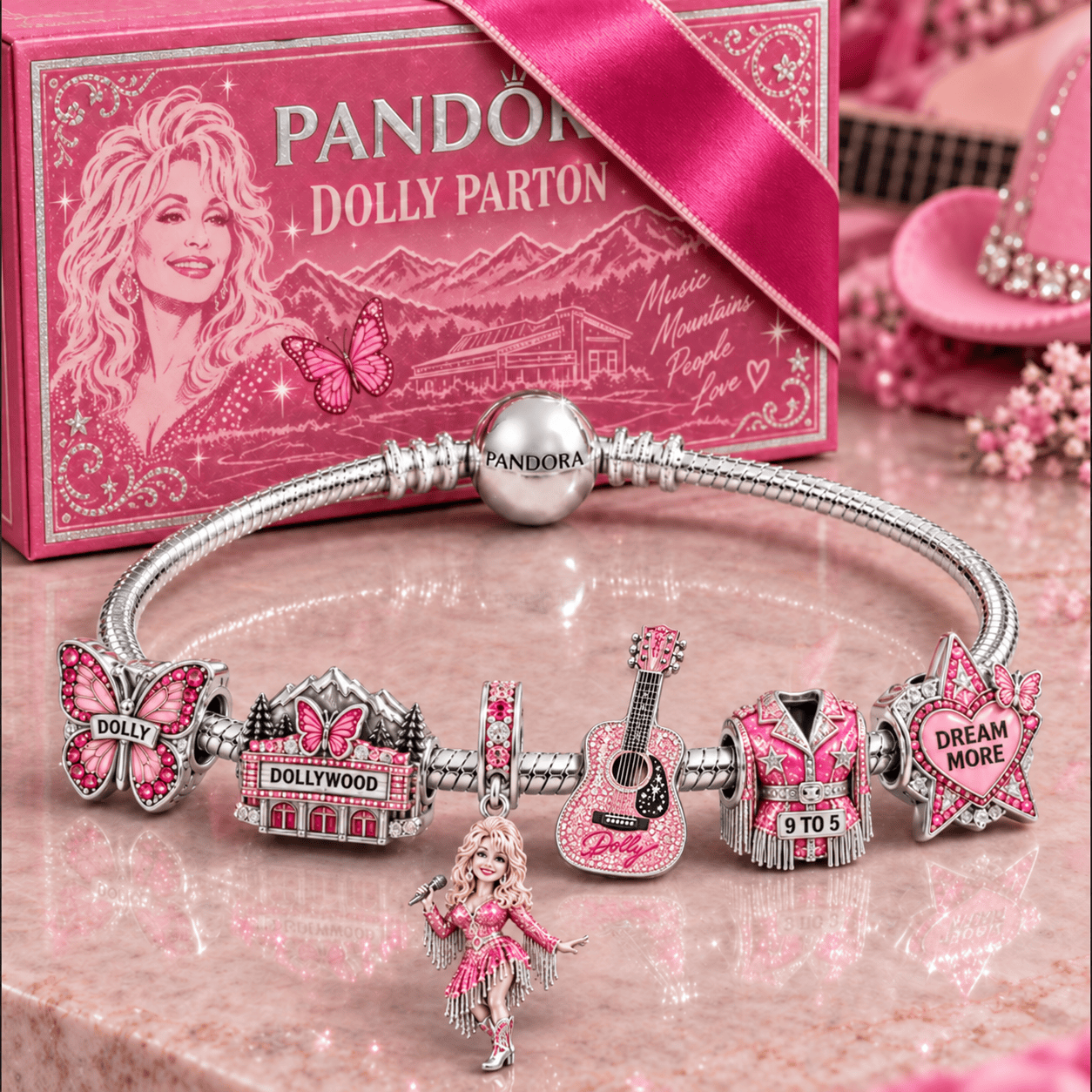 DLPT Silver Charm Bracelet Set NTVA