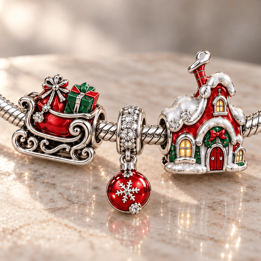 TGR Silver Charm Bracelet Set PTKL