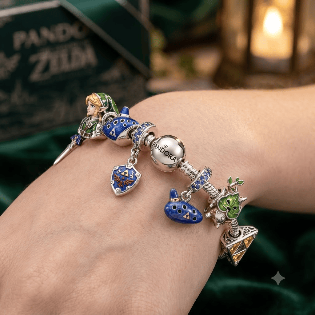 TLOZ Silver Charm Bracelet Set PTKL