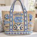 UNC Straw-Style Embellished Tote Bag HTTT