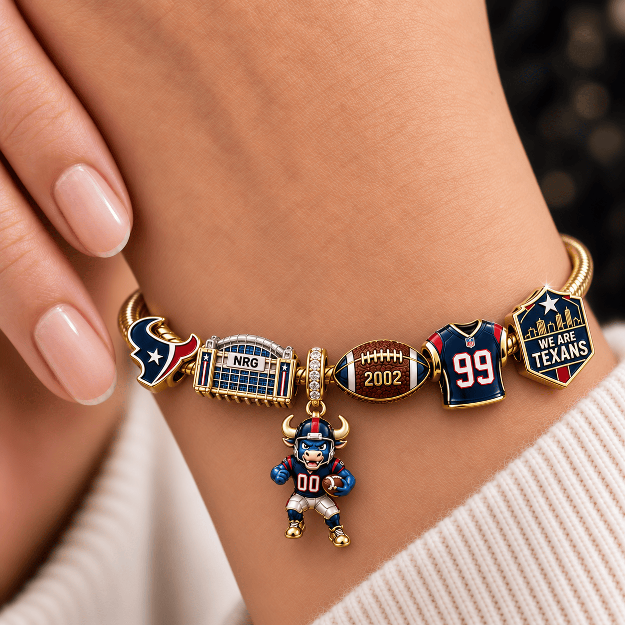 HTX Silver Charm Bracelet Set NTVA