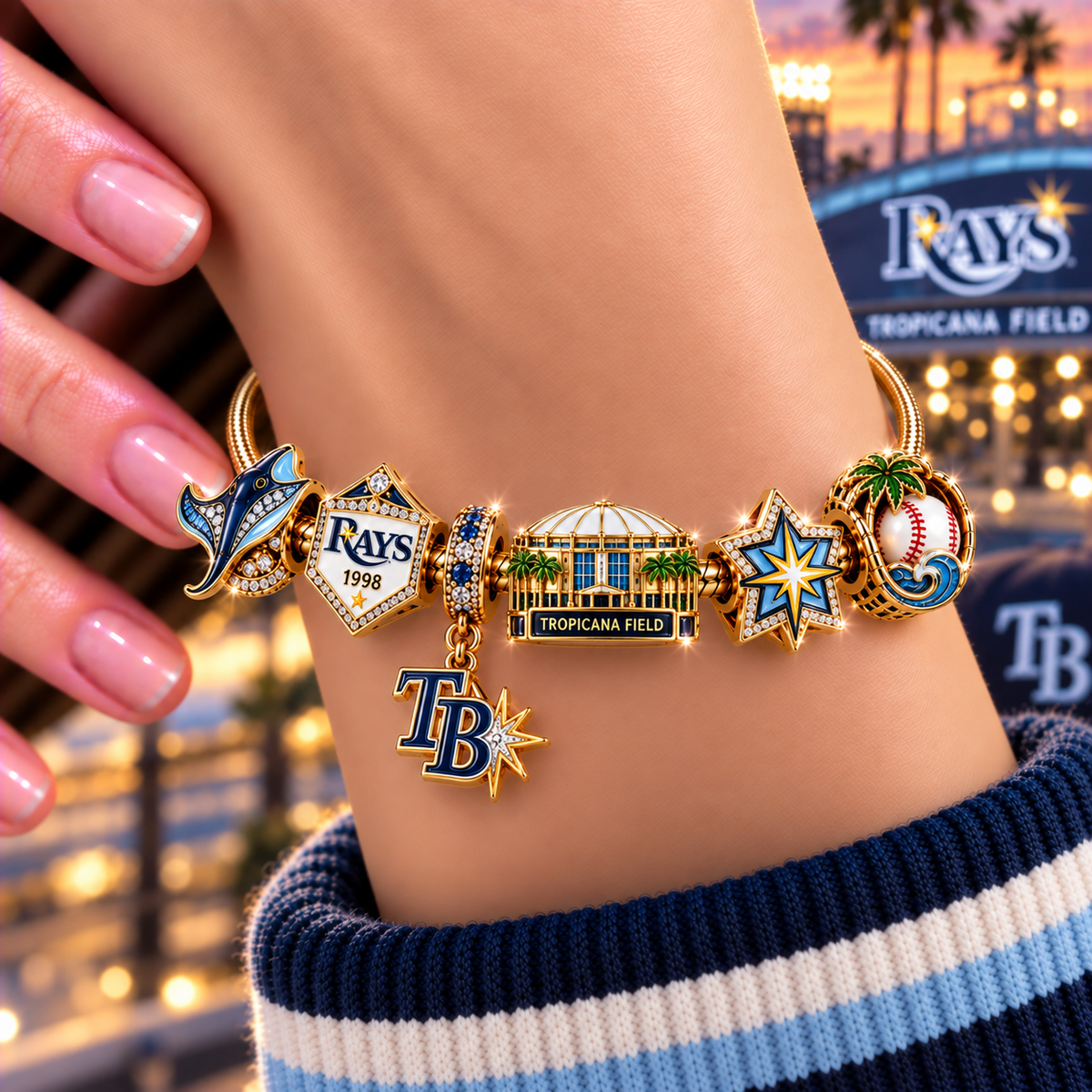 TPBR Gold Charm Bracelet Set NHVH