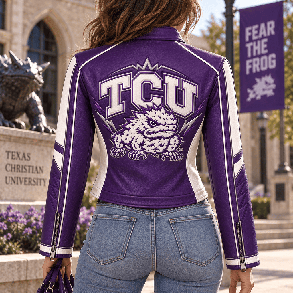 Premium TCU Cropped Leather Zipper Jacket TTMH