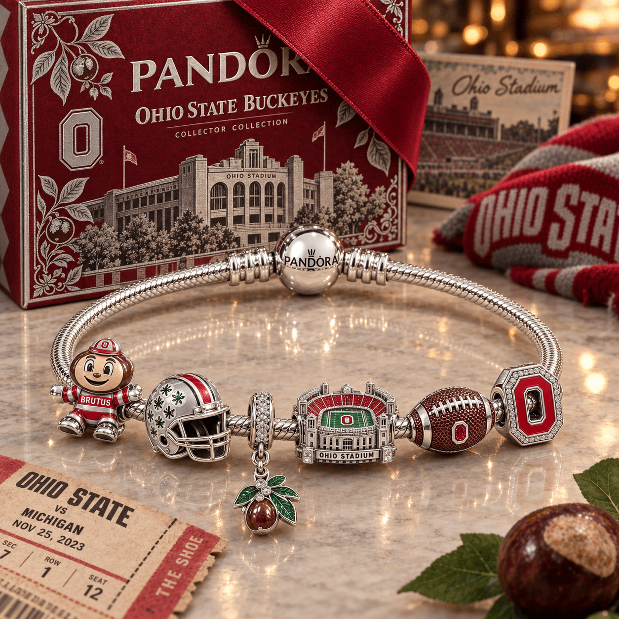 OSB Silver Charm Bracelet Set PTKL