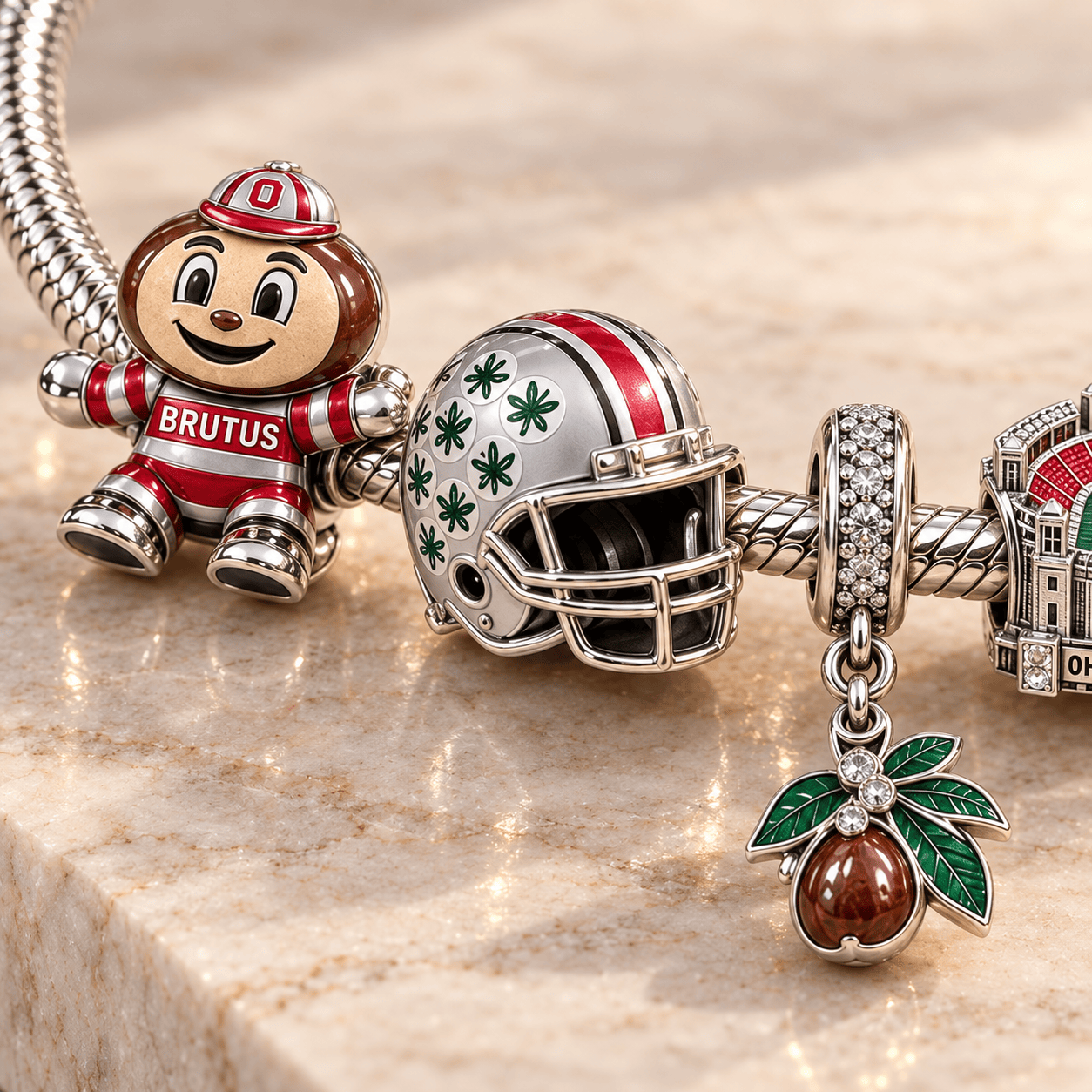 OSB Silver Charm Bracelet Set PTKL
