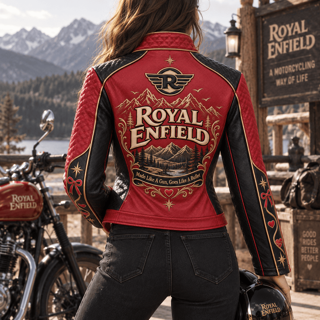 Premium RYEF Cropped Leather Zipper Jacket PVNA