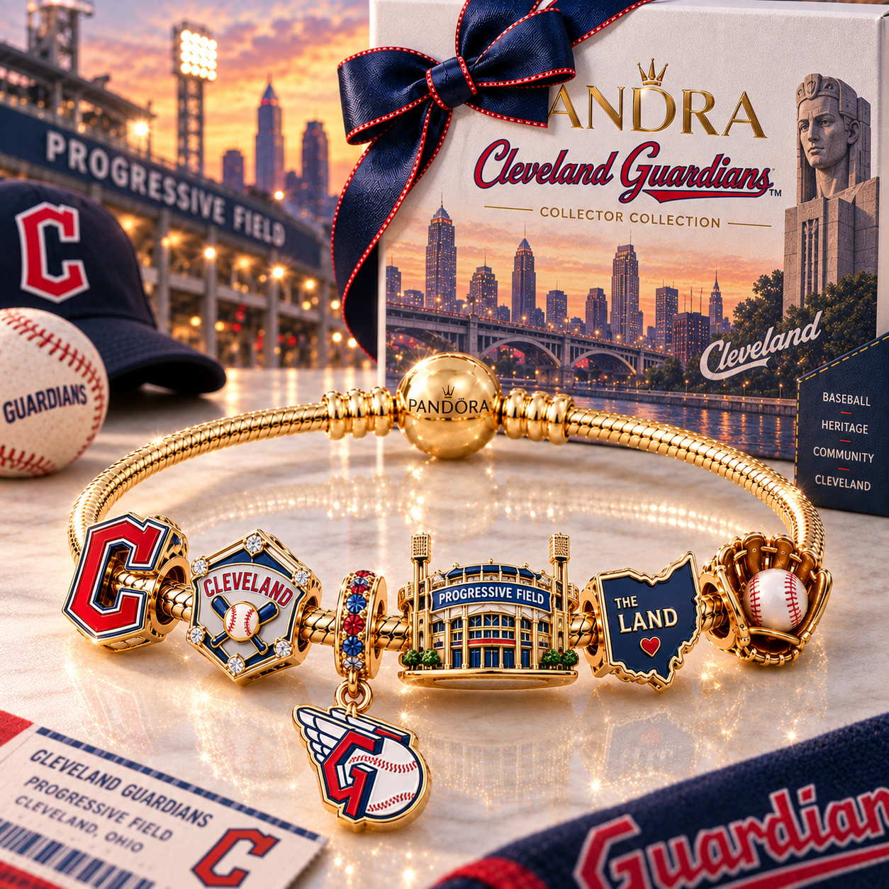 CLG Gold Charm Bracelet Set NHVH