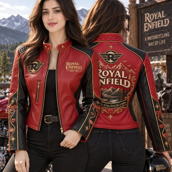 Premium RYEF Cropped Leather Zipper Jacket PVNA