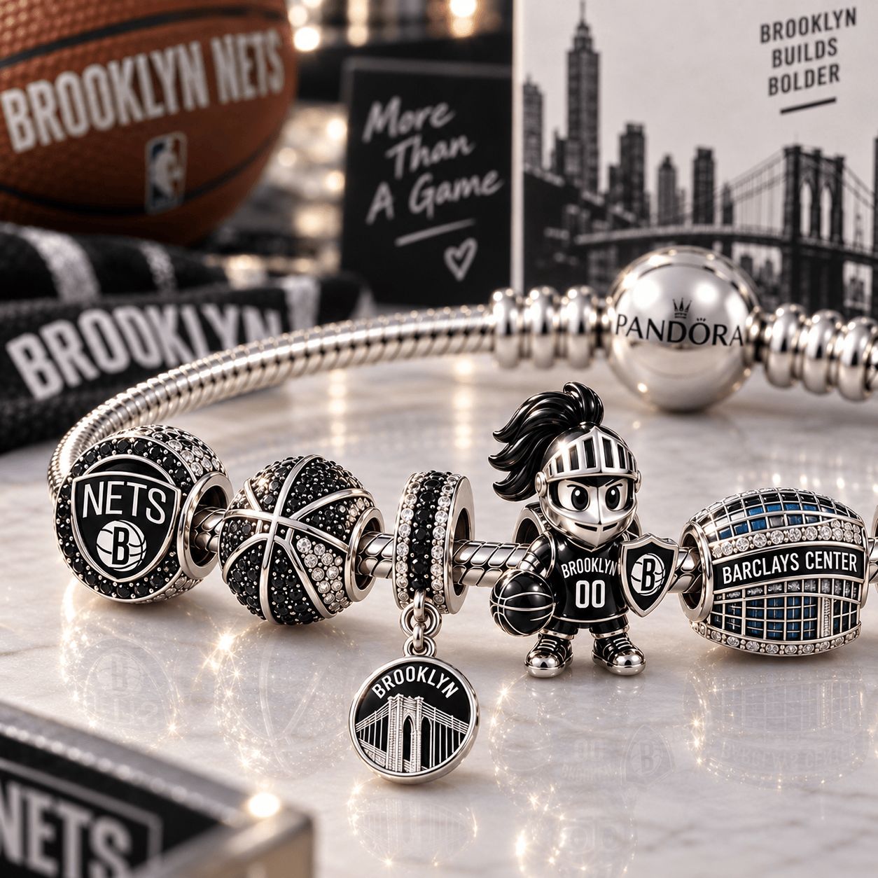 BLNS Silver Charm Bracelet Set VTH