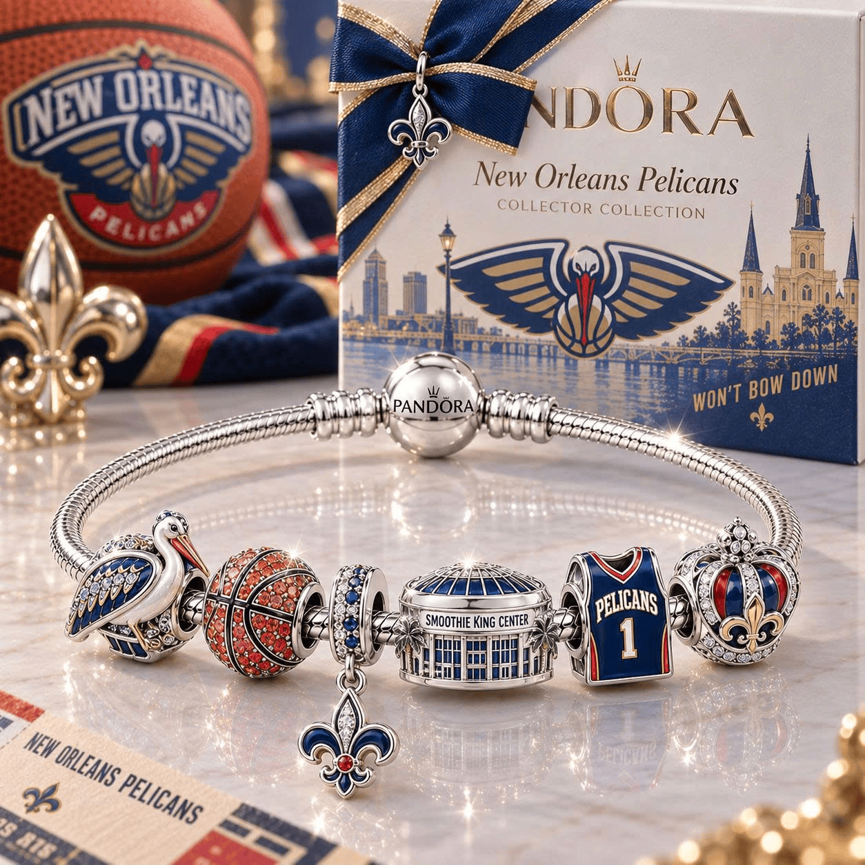 NOP Silver Charm Bracelet Set VTH