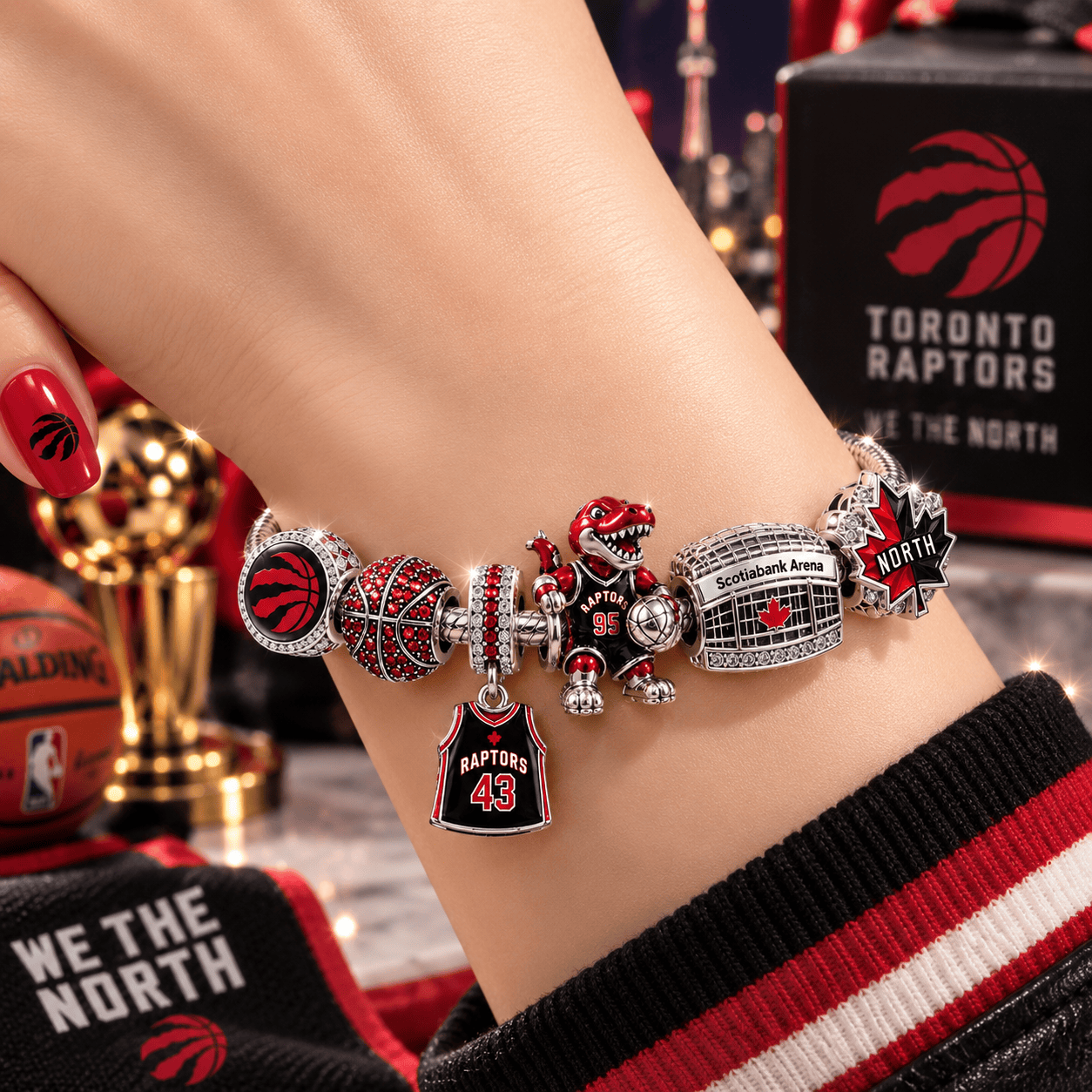 TRT Silver Charm Bracelet Set VTH