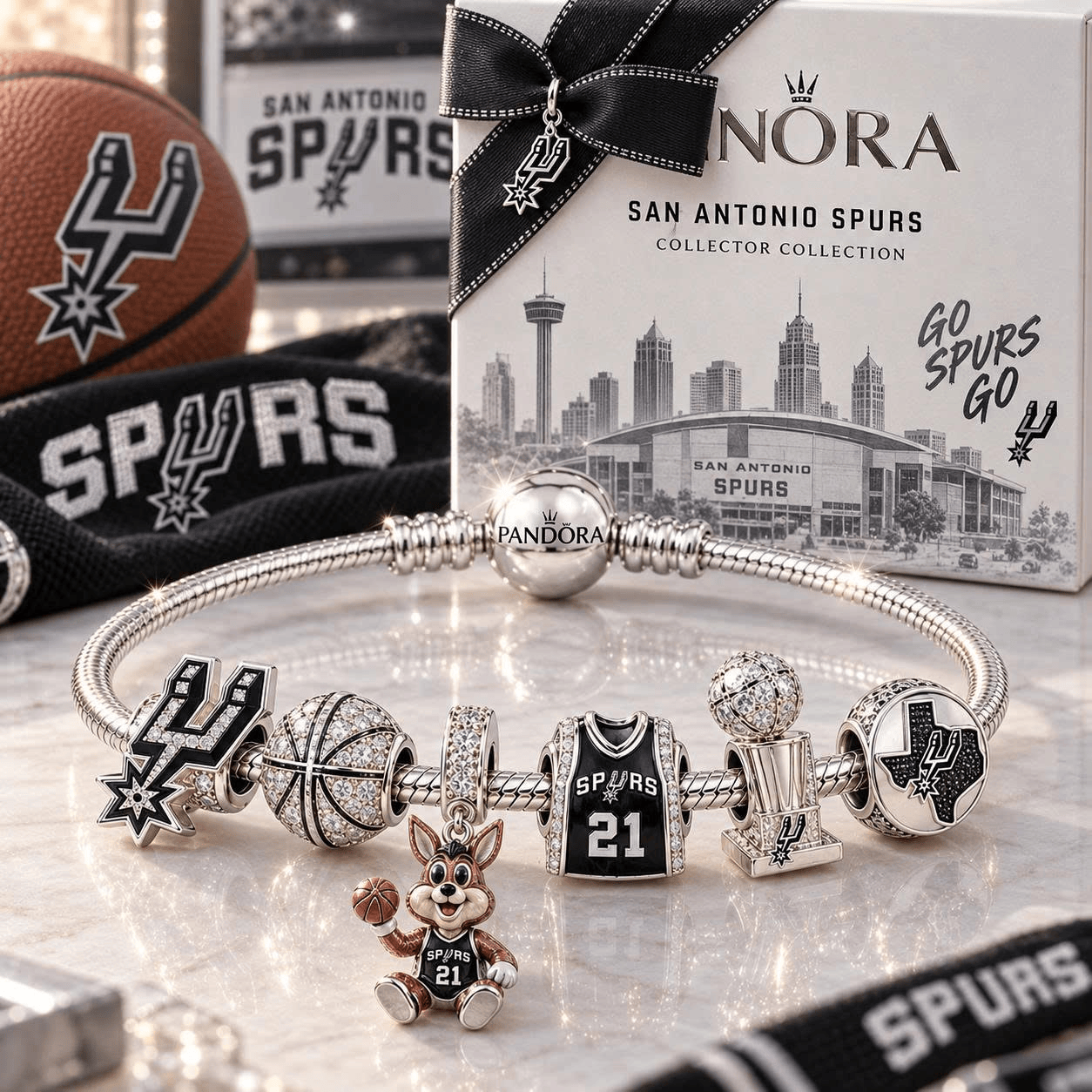 SAS Silver Charm Bracelet Set VTH