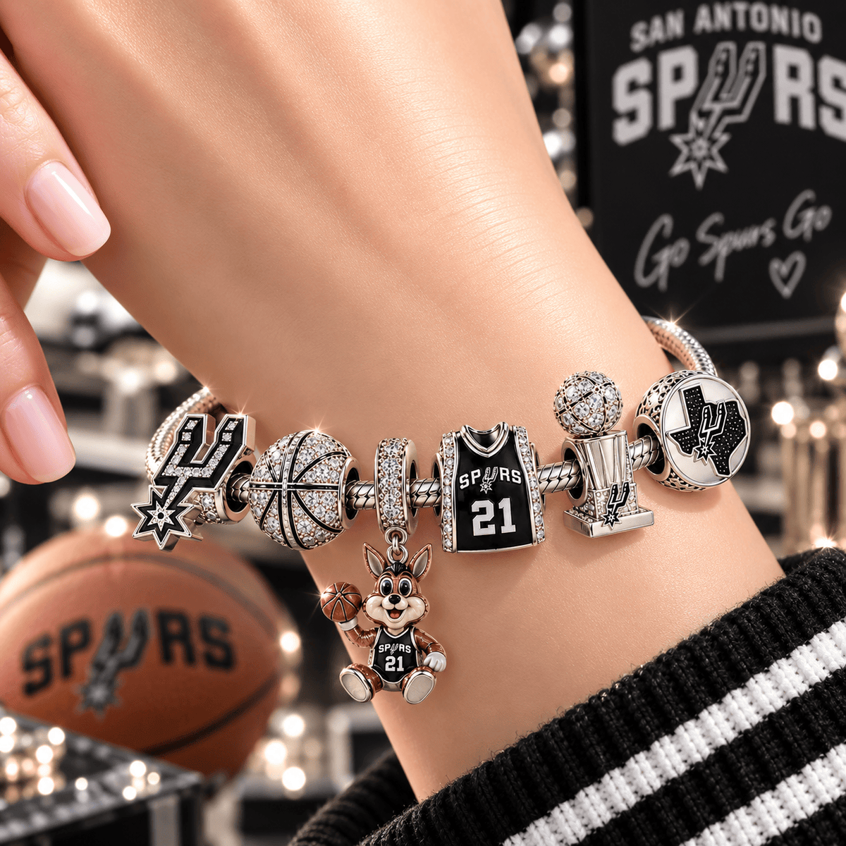 SAS Silver Charm Bracelet Set VTH