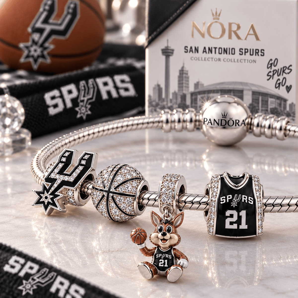 SAS Silver Charm Bracelet Set VTH