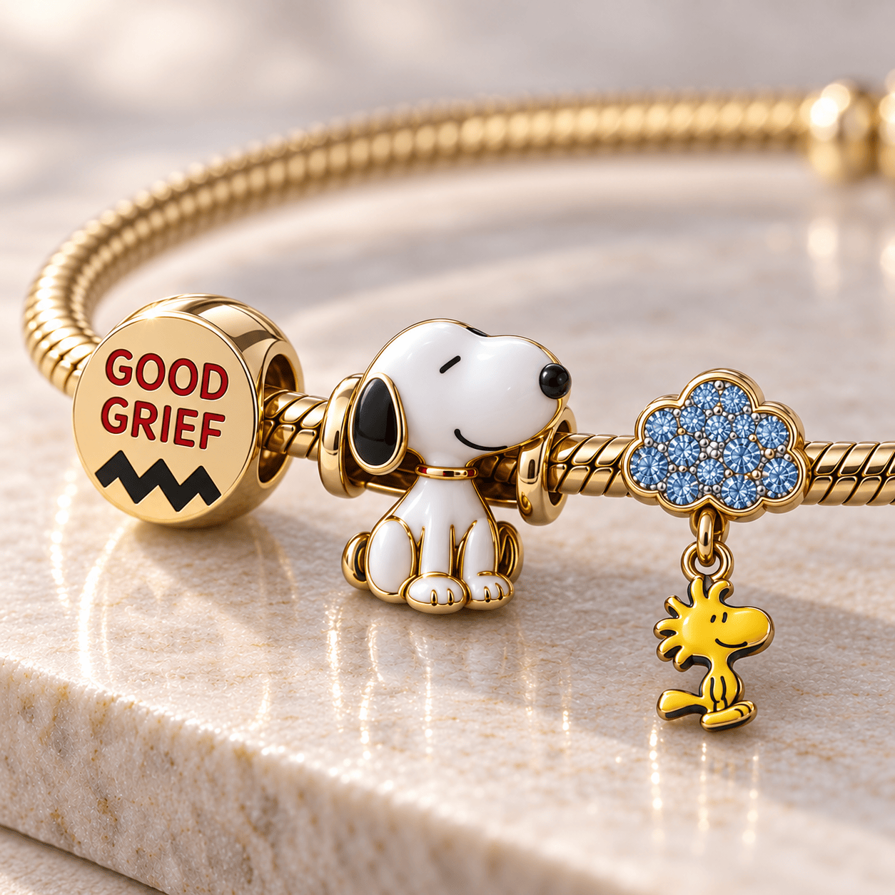 SPNY Gold Charm Bracelet Set HQH