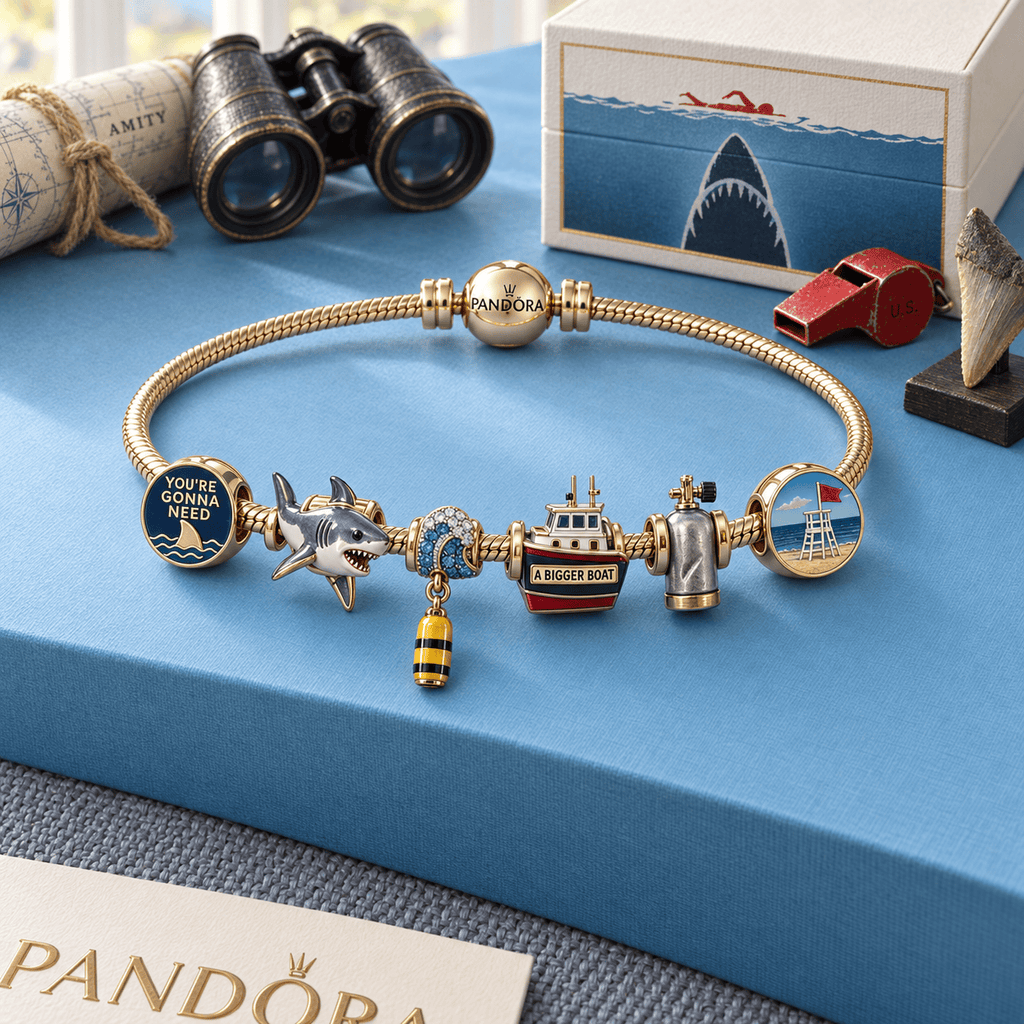 JAWS Gold Charm Bracelet Set HQH
