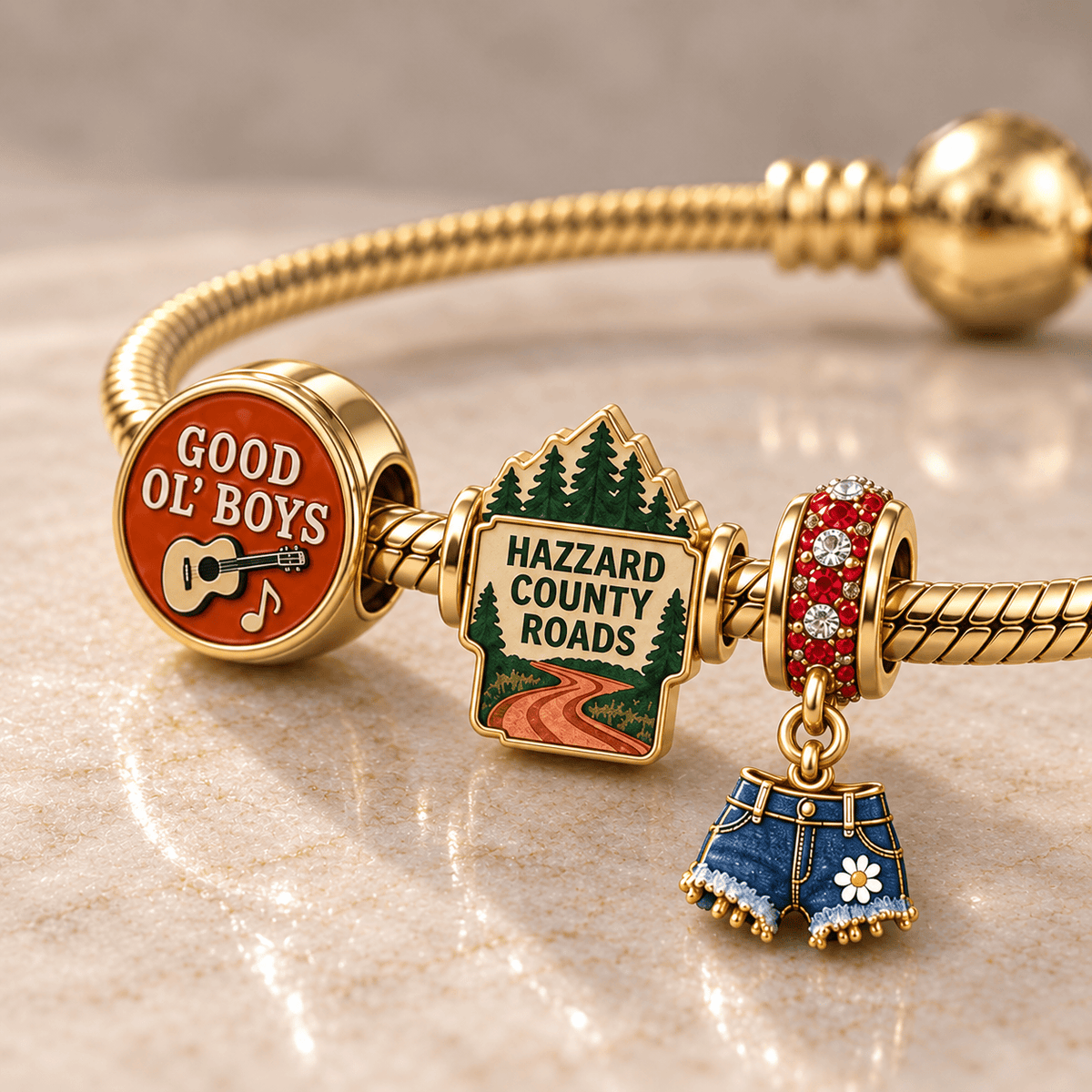 TDH Gold Charm Bracelet Set HQH