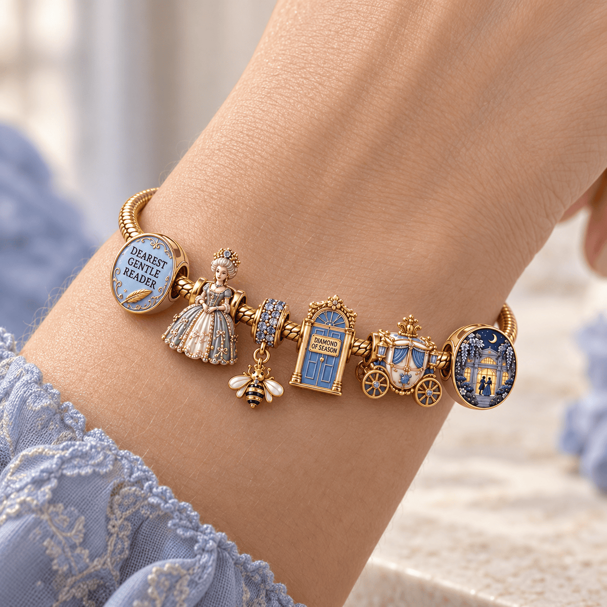 BGT Gold Charm Bracelet Set HQH