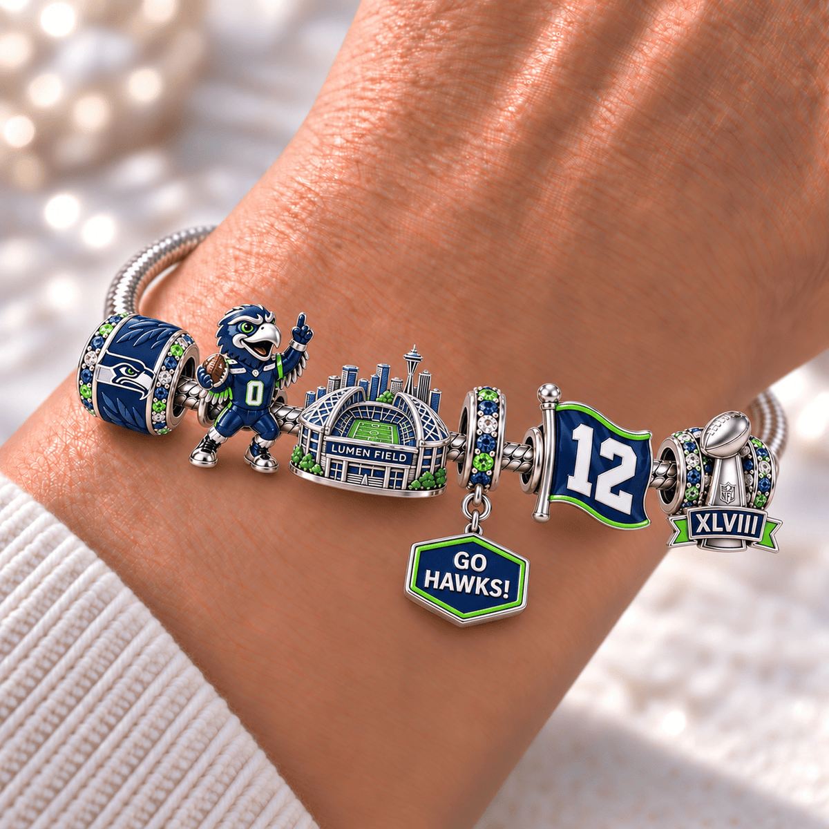 STSH Silver Charm Bracelet Set HQH