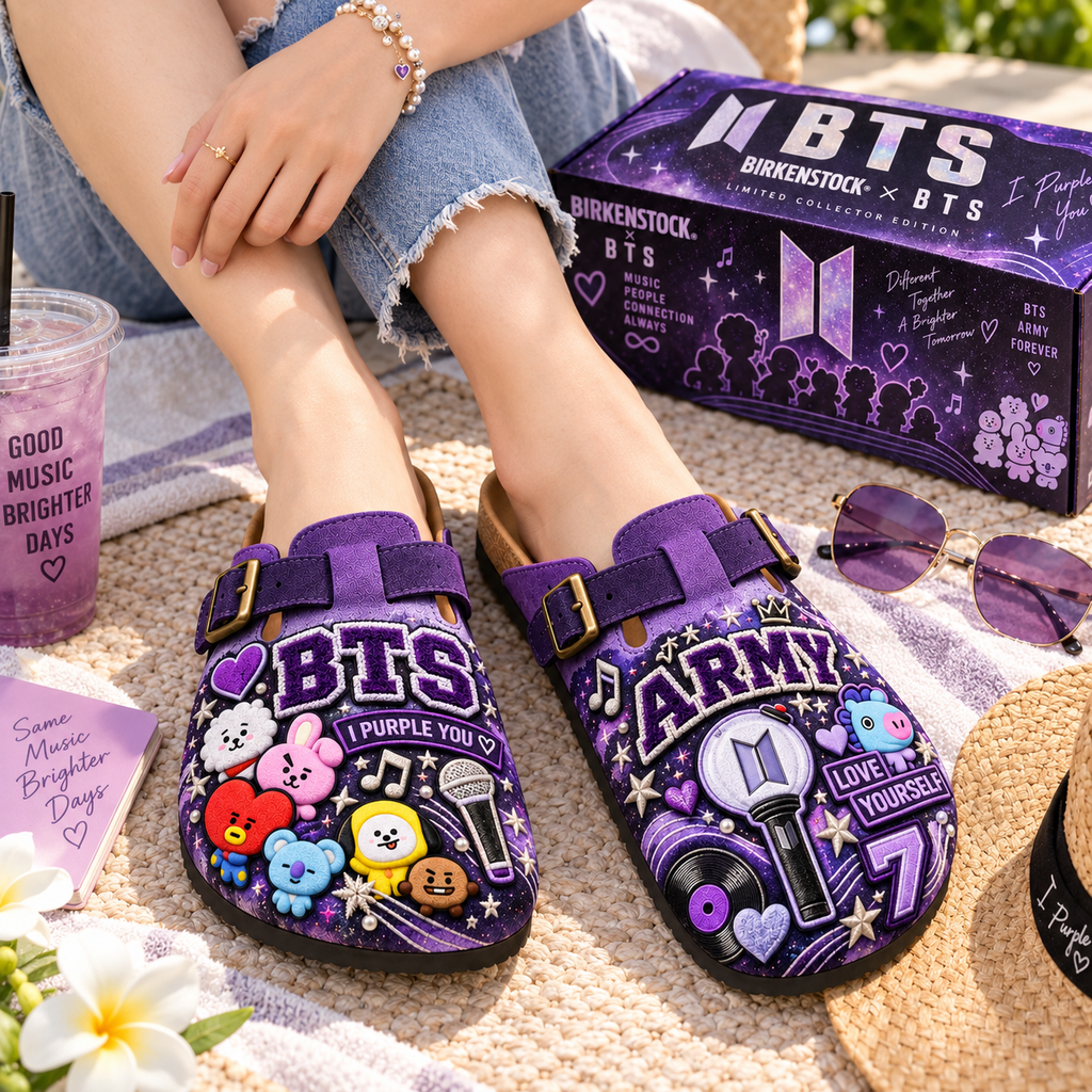 PREMIUM BTS MINK SUEDE CLOGS TTNL