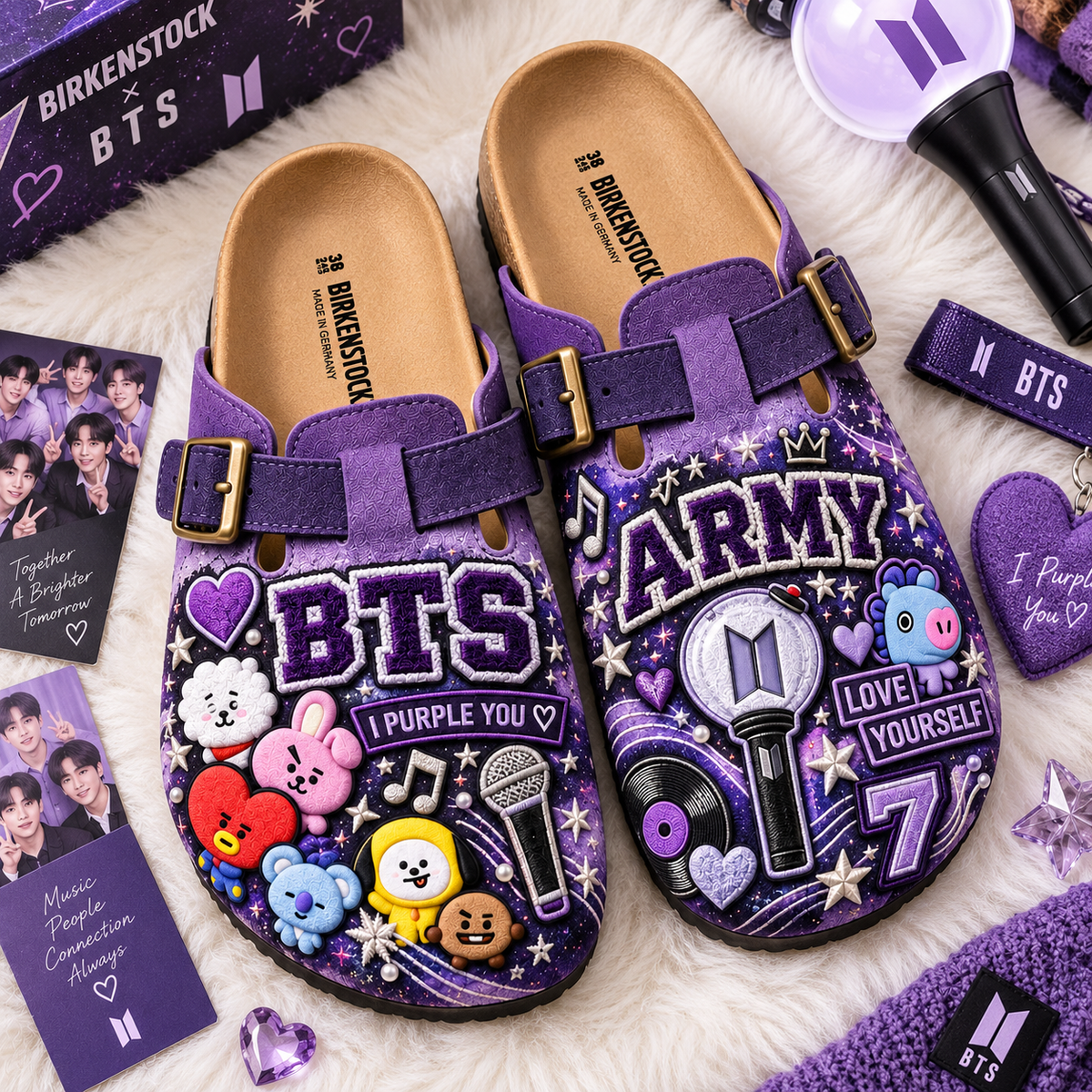PREMIUM BTS MINK SUEDE CLOGS TTNL