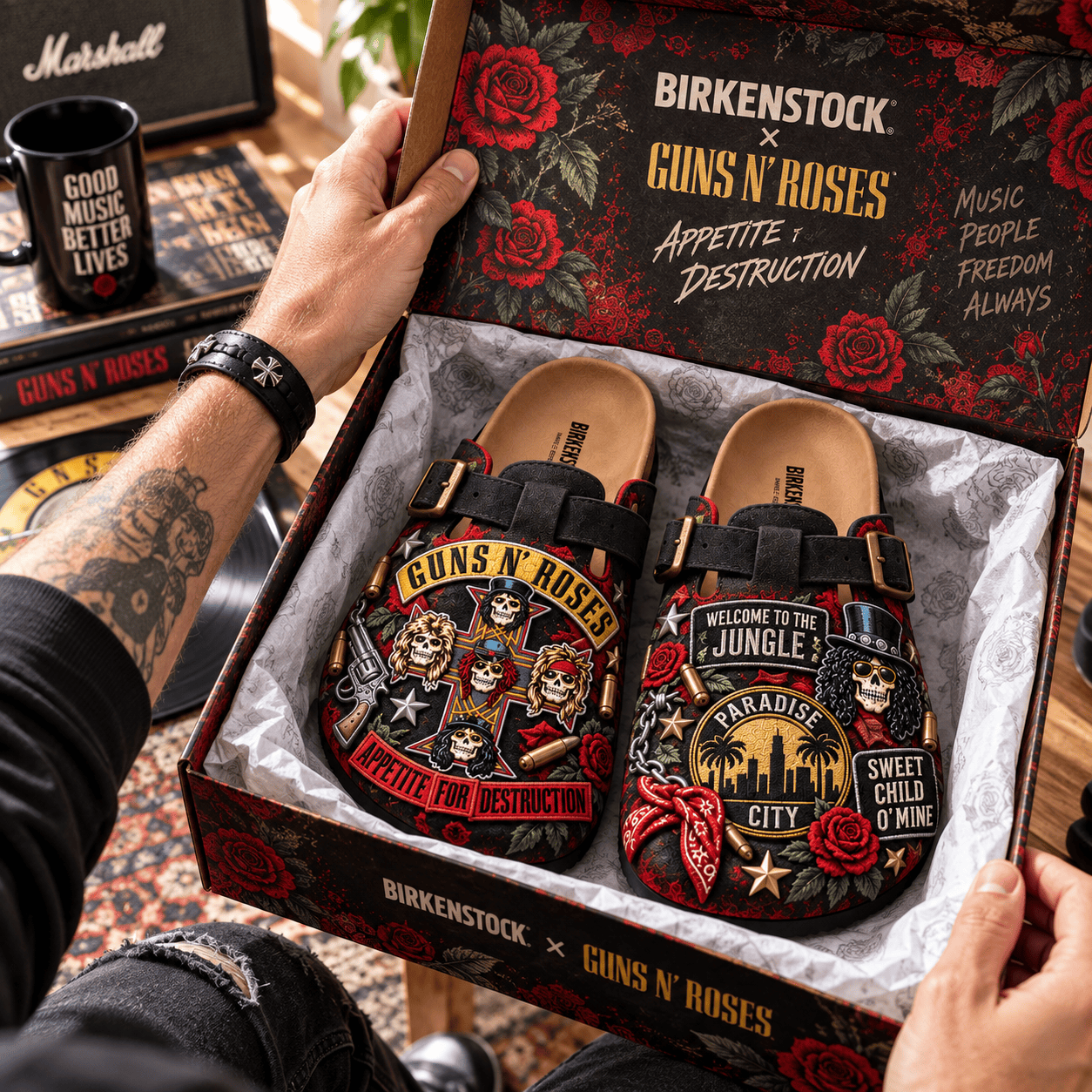 PREMIUM GNR MINK SUEDE CLOGS TTNL
