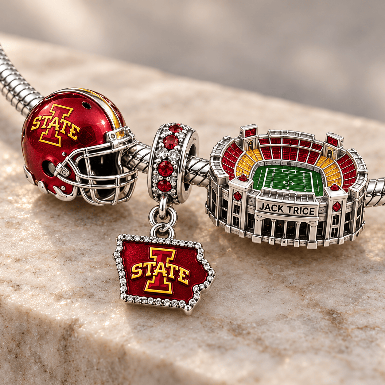 ISC Silver Charm Bracelet Set PTKL